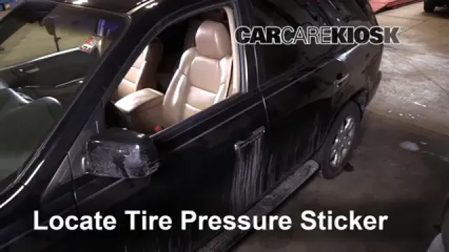 2006 Acura MDX Touring 3.5L V6 Pneus et roues Vérifier la pression des pneus